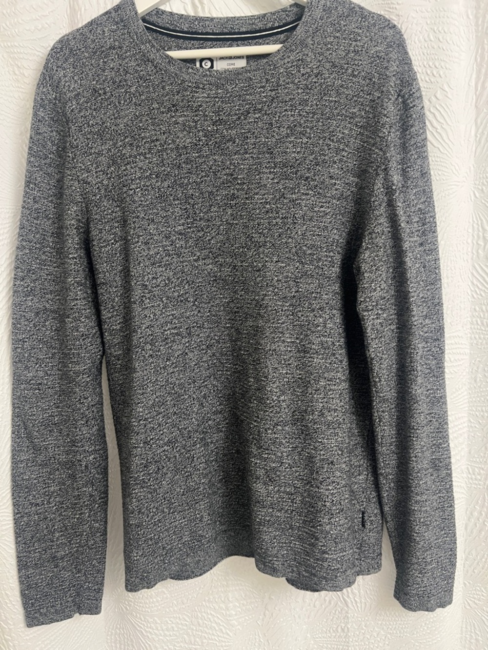 Jack and Jones Gray Marled Crew Neck Sweater
